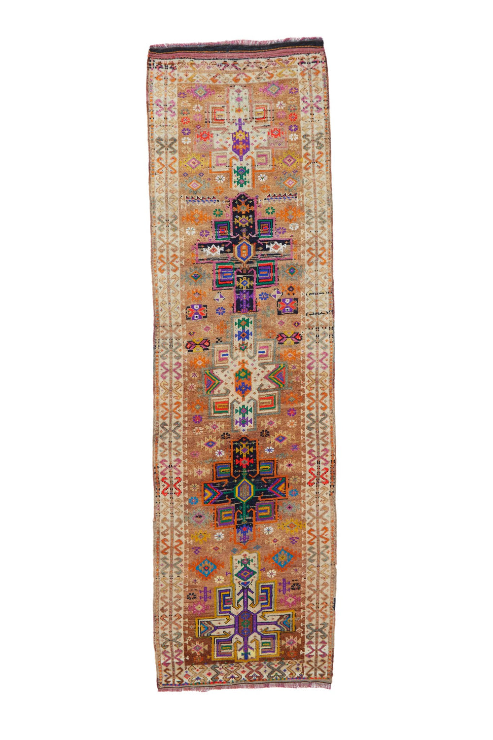 'Lottie' Vintage Turkish Runner Rug - 3'3