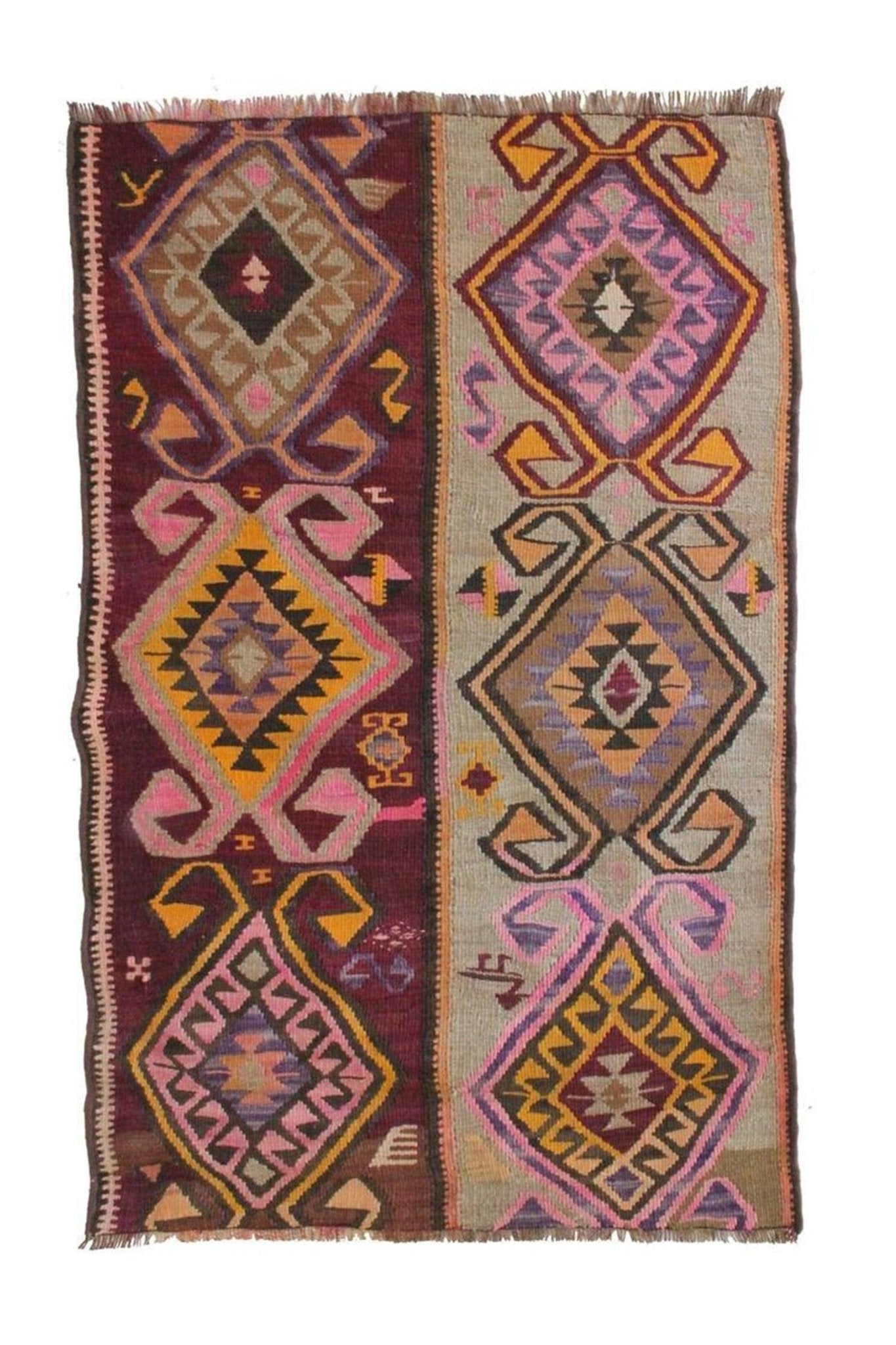 'Lydia' Small Kilim Rug - Canary Lane