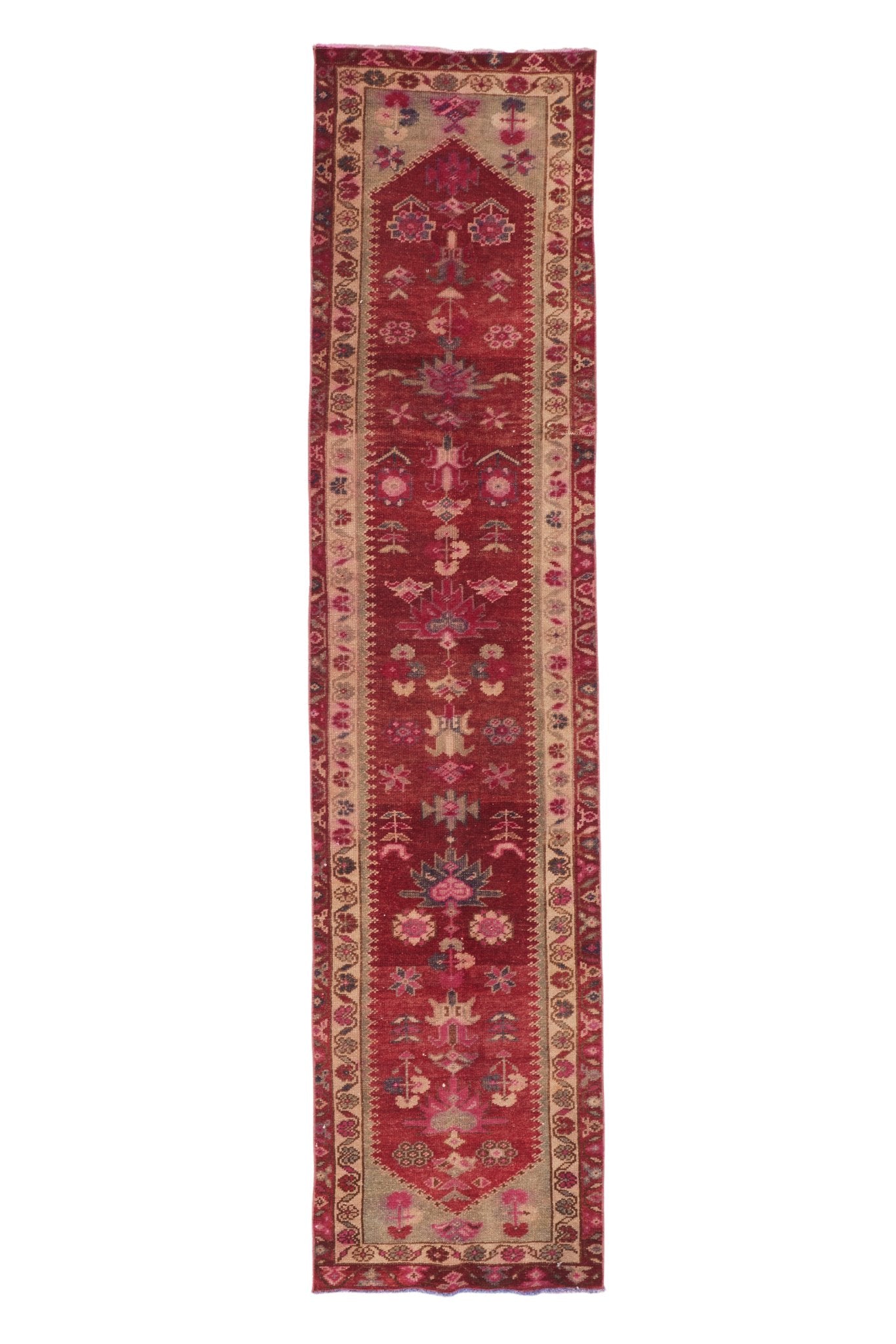 'Lydia' Vintage Turkish Runner - 2'7.5'' x 10'11'' - Canary Lane