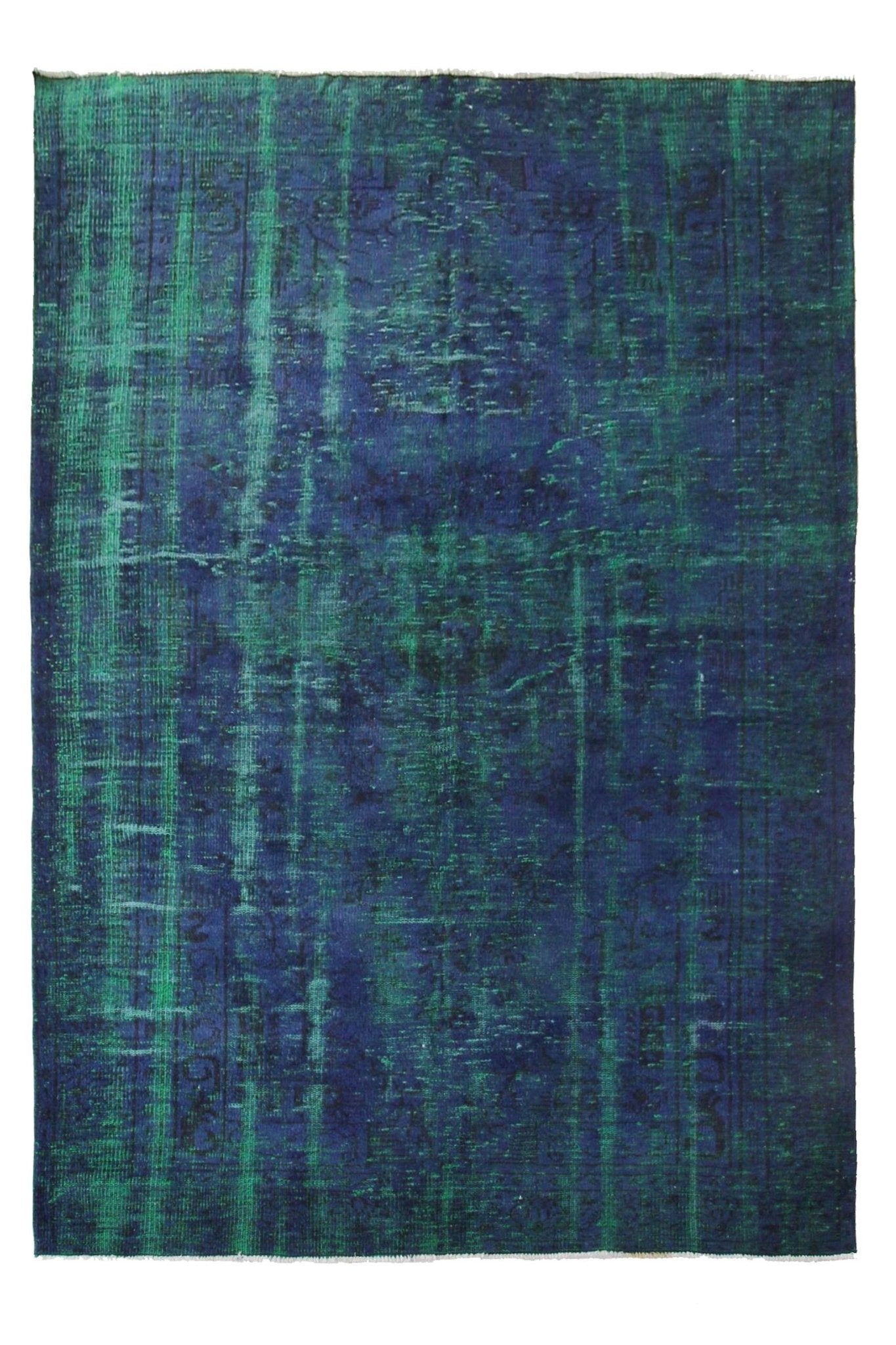 'Malachite' Vintage Rug - 5'10" x 9' - Canary Lane