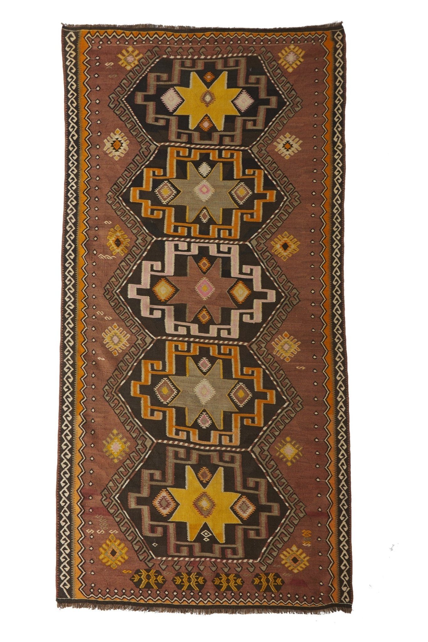 'Maxine' Kilim Rug - 4'8" x 10'3" - Canary Lane