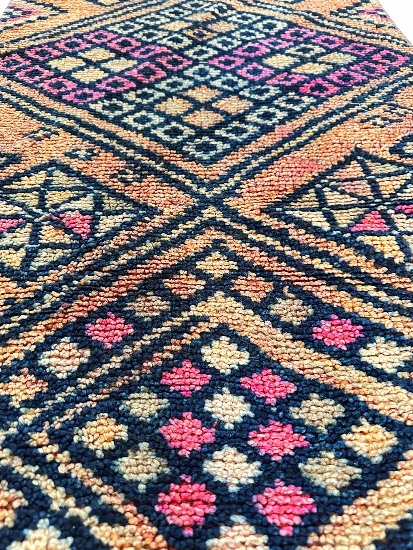 'Midge' Vintage Turkish Runner - 2'1" x 11'6" - Canary Lane