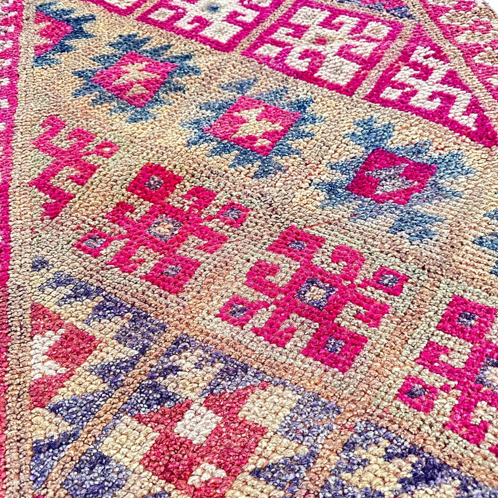 'Millie' Vintage Turkish Runner - 2'5" x 13' - Canary Lane