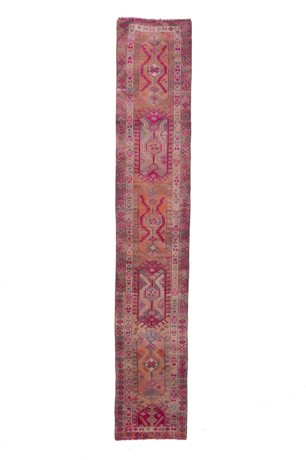 'Mimosa' Vintage Turkish Ombré Runner - 2'8