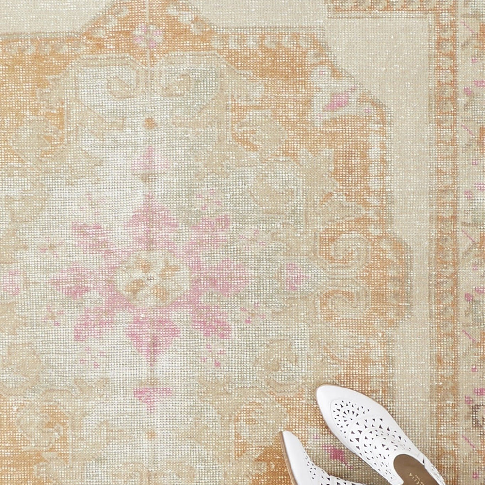 
                  
                    ‘Moonlight’ Vintage Turkish Oushak Rug - 4'3" x 7'2" - Canary Lane
                  
                