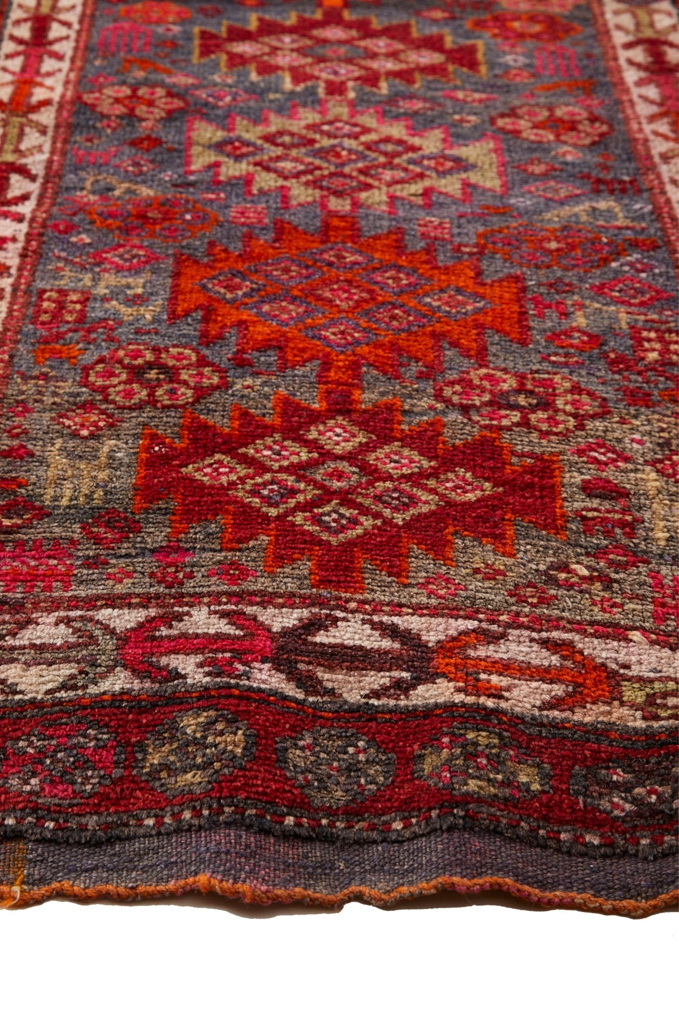 'Mulberry' Vintage Turkish Long Runner - 3' x 18' - Canary Lane