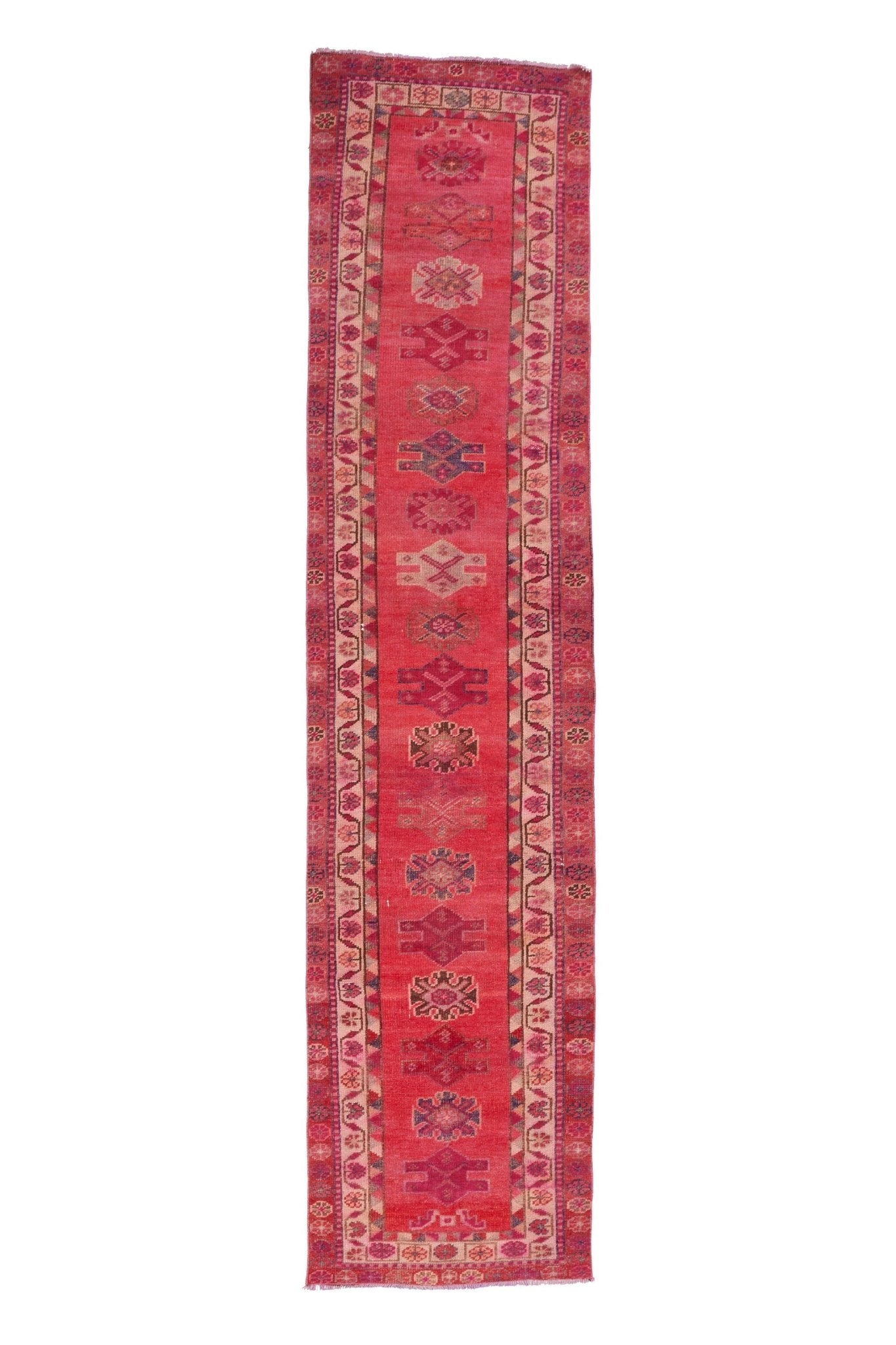 'Nelly' Vintage Turkish Runner - 2'9.5'' x 12'2'' - Canary Lane