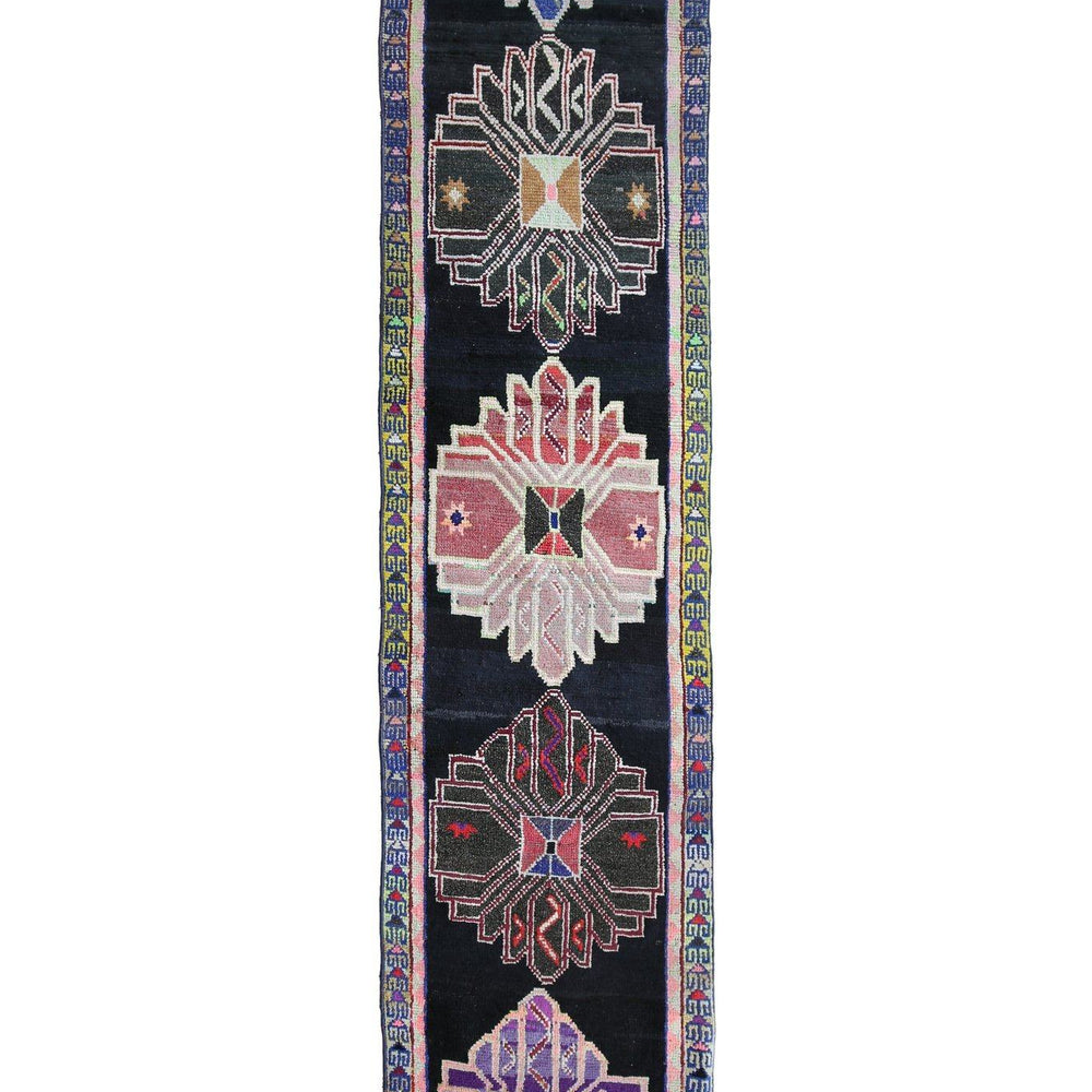 'Night Sky' Turkish Vintage Runner - 2'9'' x 12'9'' - Canary Lane