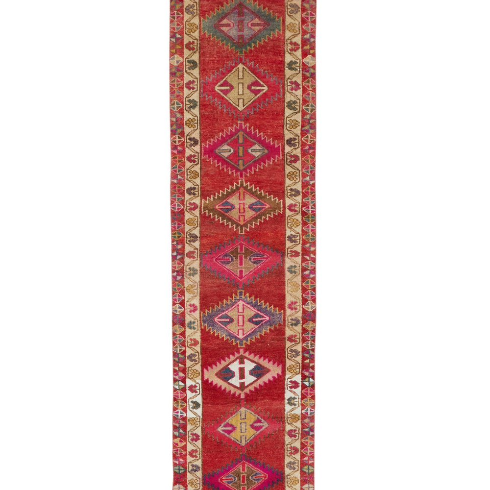 No. 1223 Vintage Heirloom Turkish Runner - 2'9'' x 12'10.5'' - Canary Lane