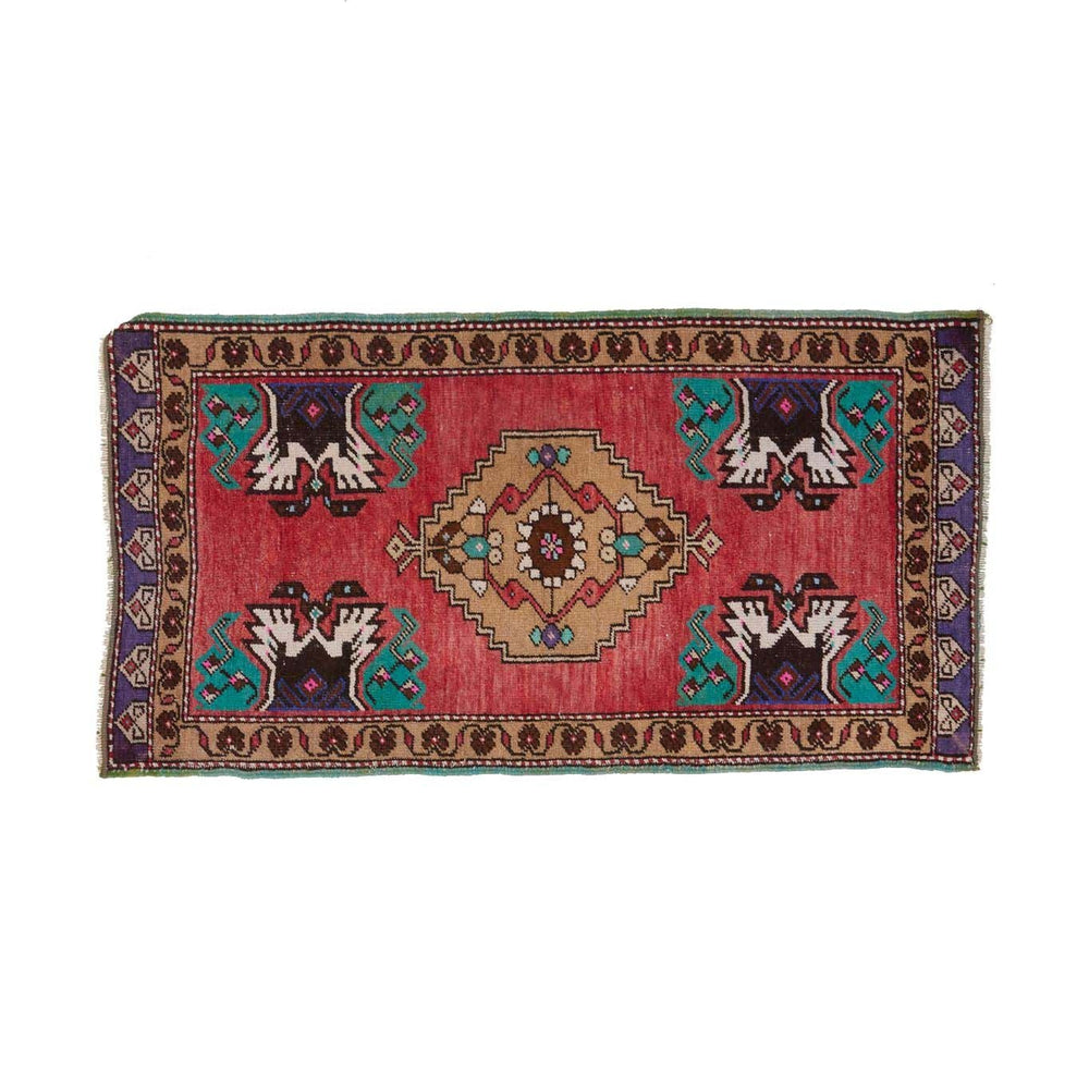 No. 1418 Mini Turkish Vintage Rug - 1'8'' x 3'3'' - Canary Lane