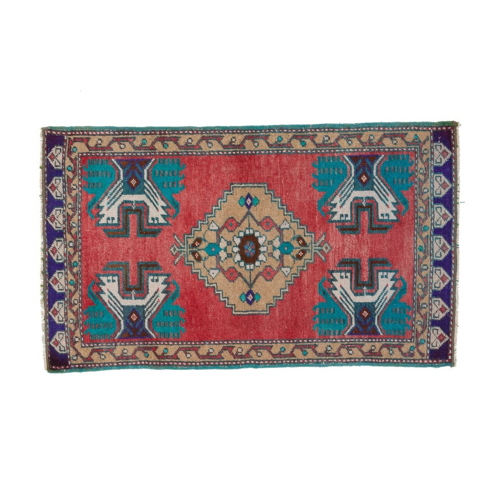 No. 1426 Mini Turkish Vintage Rug - 1'8.5'' x 2'11.5'' - Canary Lane