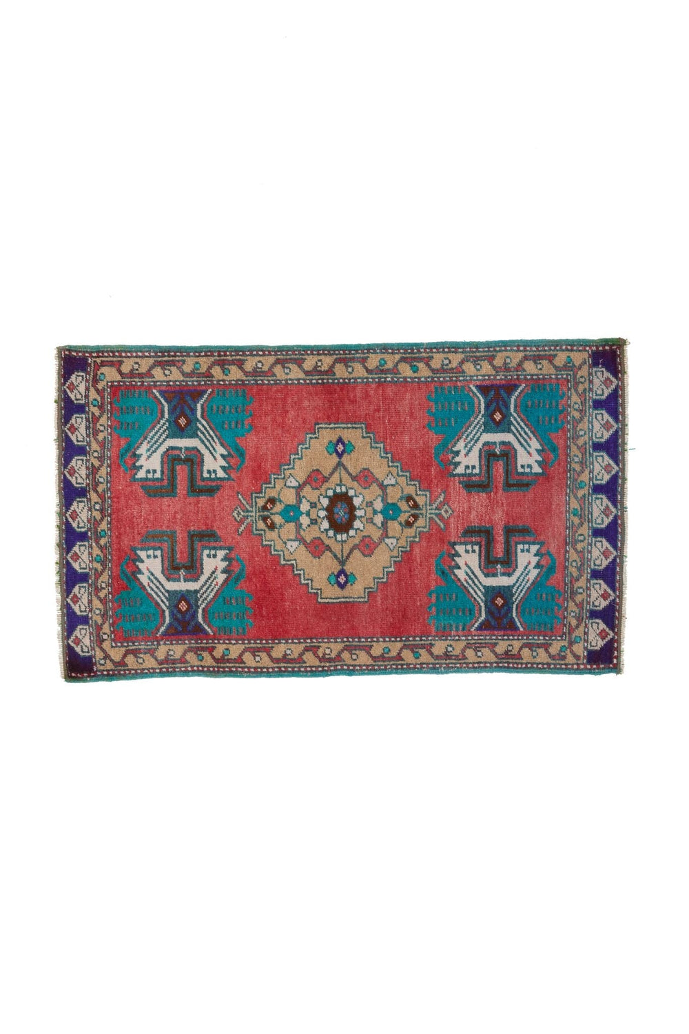 No. 1426 Mini Turkish Vintage Rug - 1'8.5'' x 2'11.5'' - Canary Lane