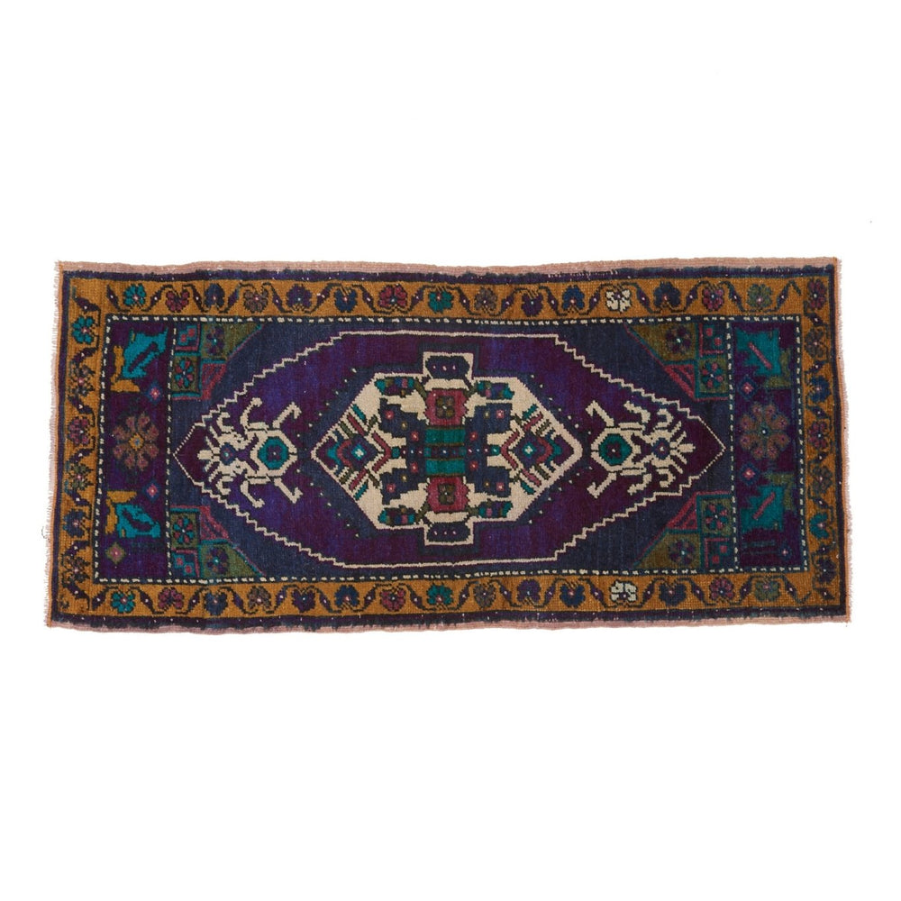 No. 1429 Mini Turkish Vintage Rug - 1'8'' x 3'8'' - Canary Lane