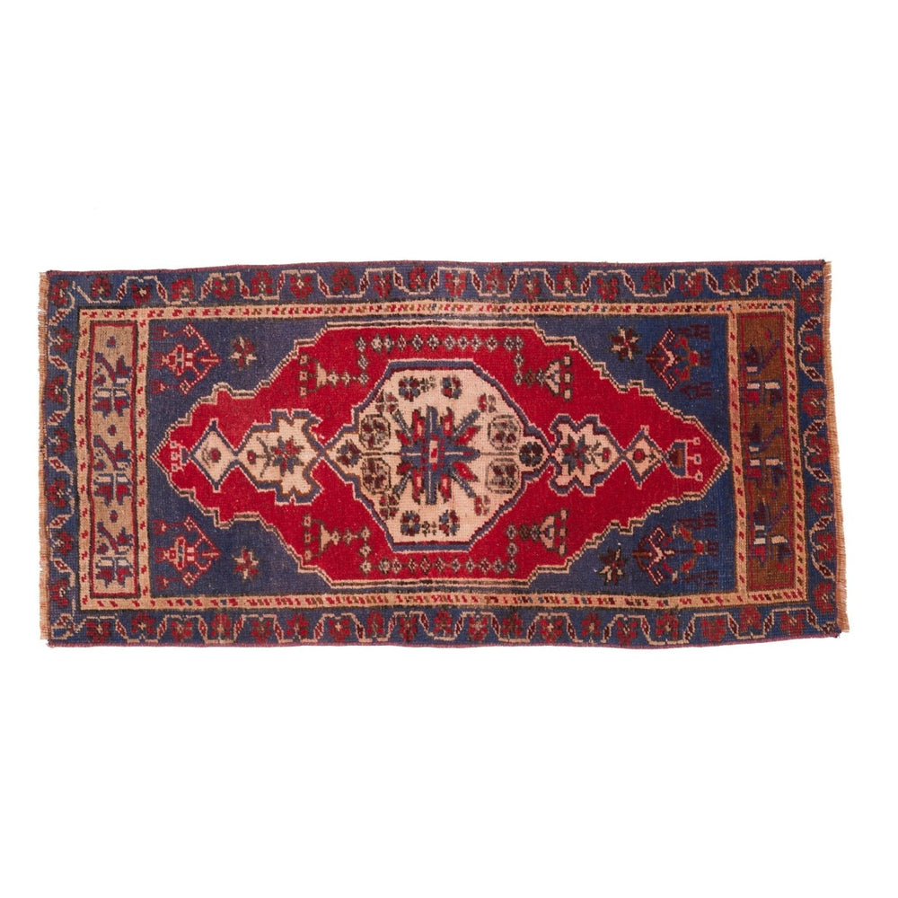 No. 1513 Mini Turkish Vintage Rug - 1'9.5" x 3'9" - Canary Lane