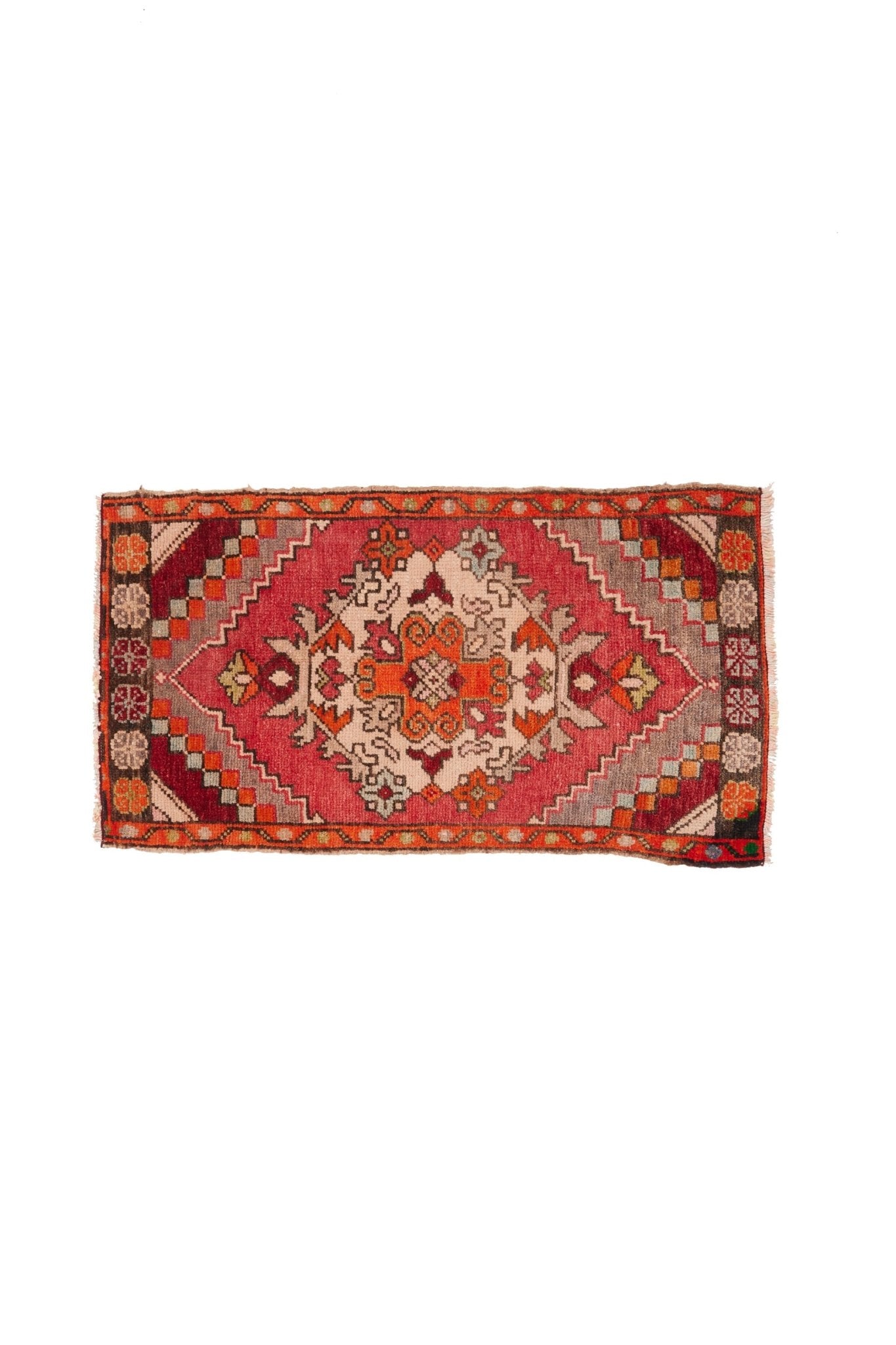 No. 1526 Mini Turkish Vintage Rug - 1'9.5" x 3'2.5" - Canary Lane