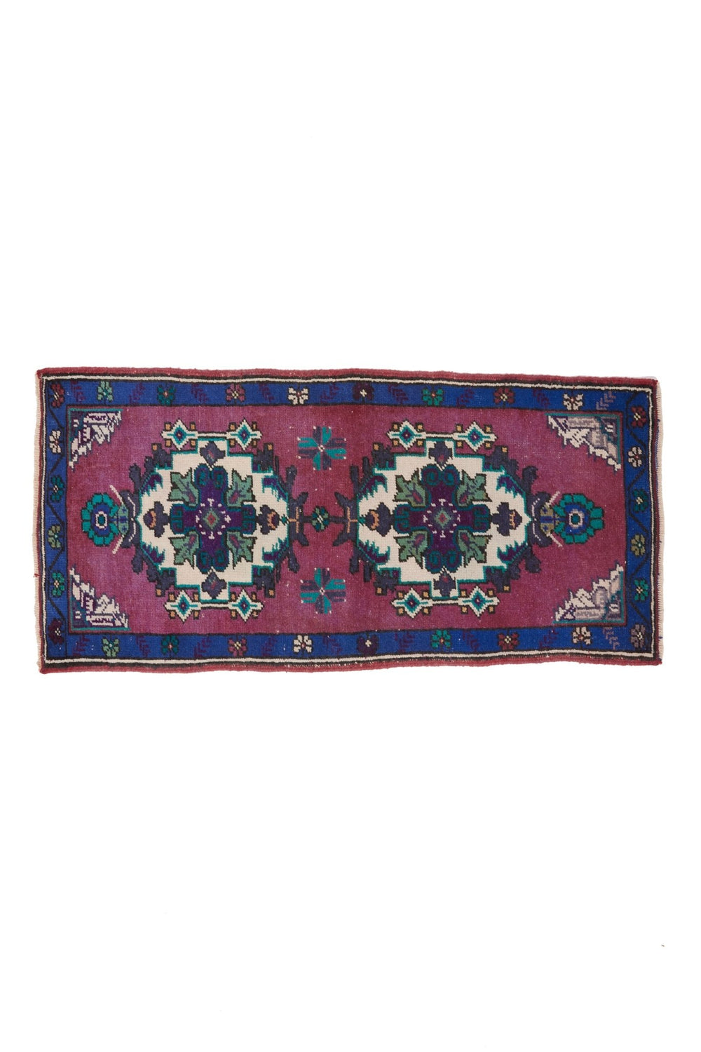 No. 1532 Mini Turkish Vintage Rug - 1'8.5'' x 3'4.5'' - Canary Lane