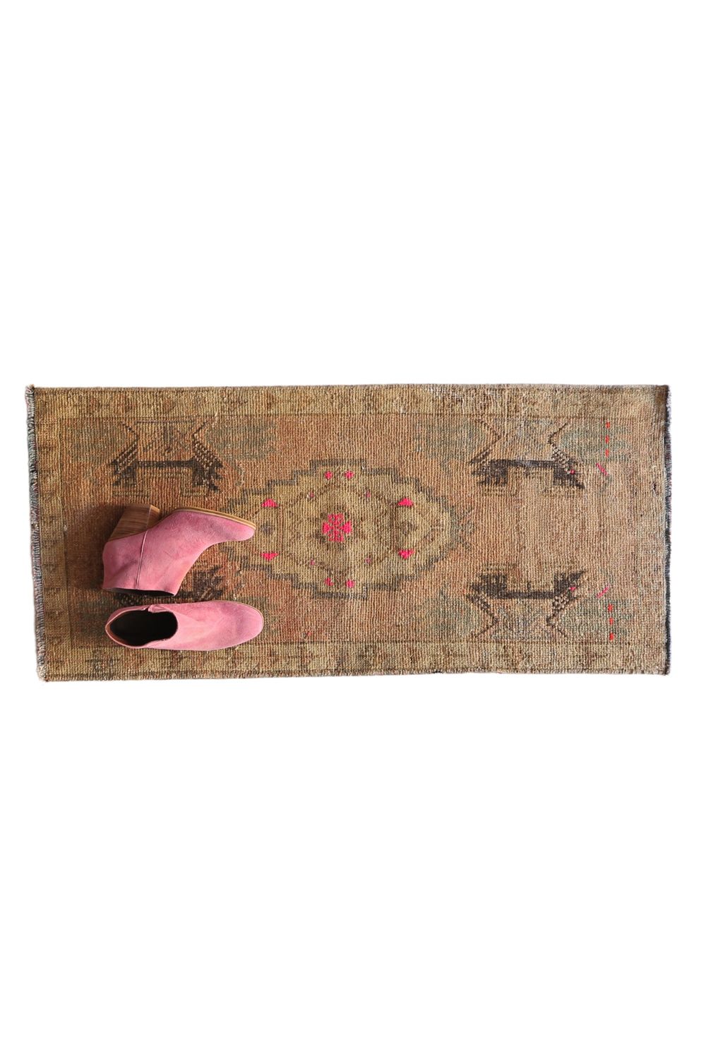 No. 1600 Mini Turkish Vintage Rug - 1'7.5" x 3'6.5" - Canary Lane