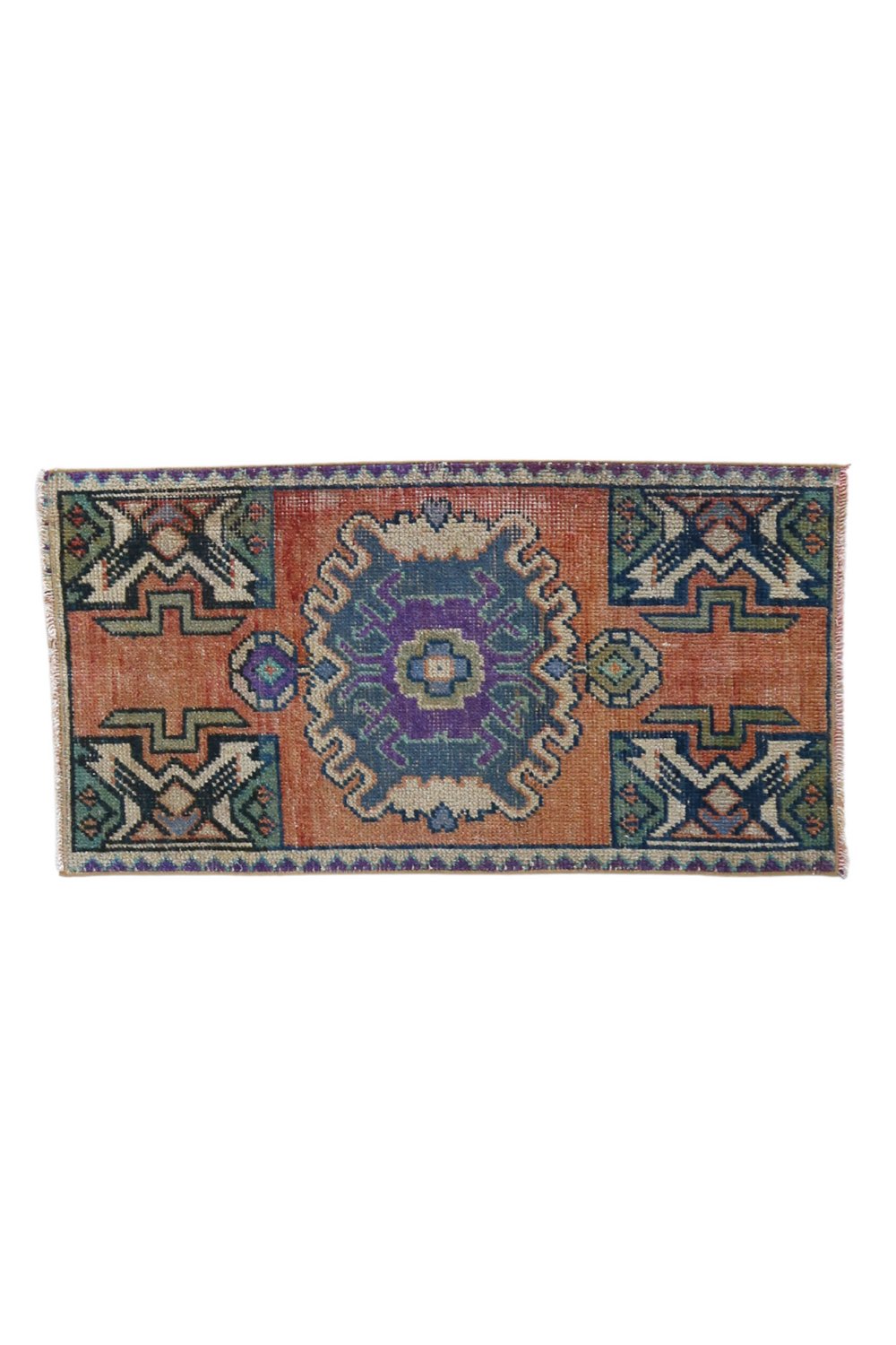 No. 1719 Mini Turkish Vintage Rug - 1'7" x 2'11.5" - Canary Lane