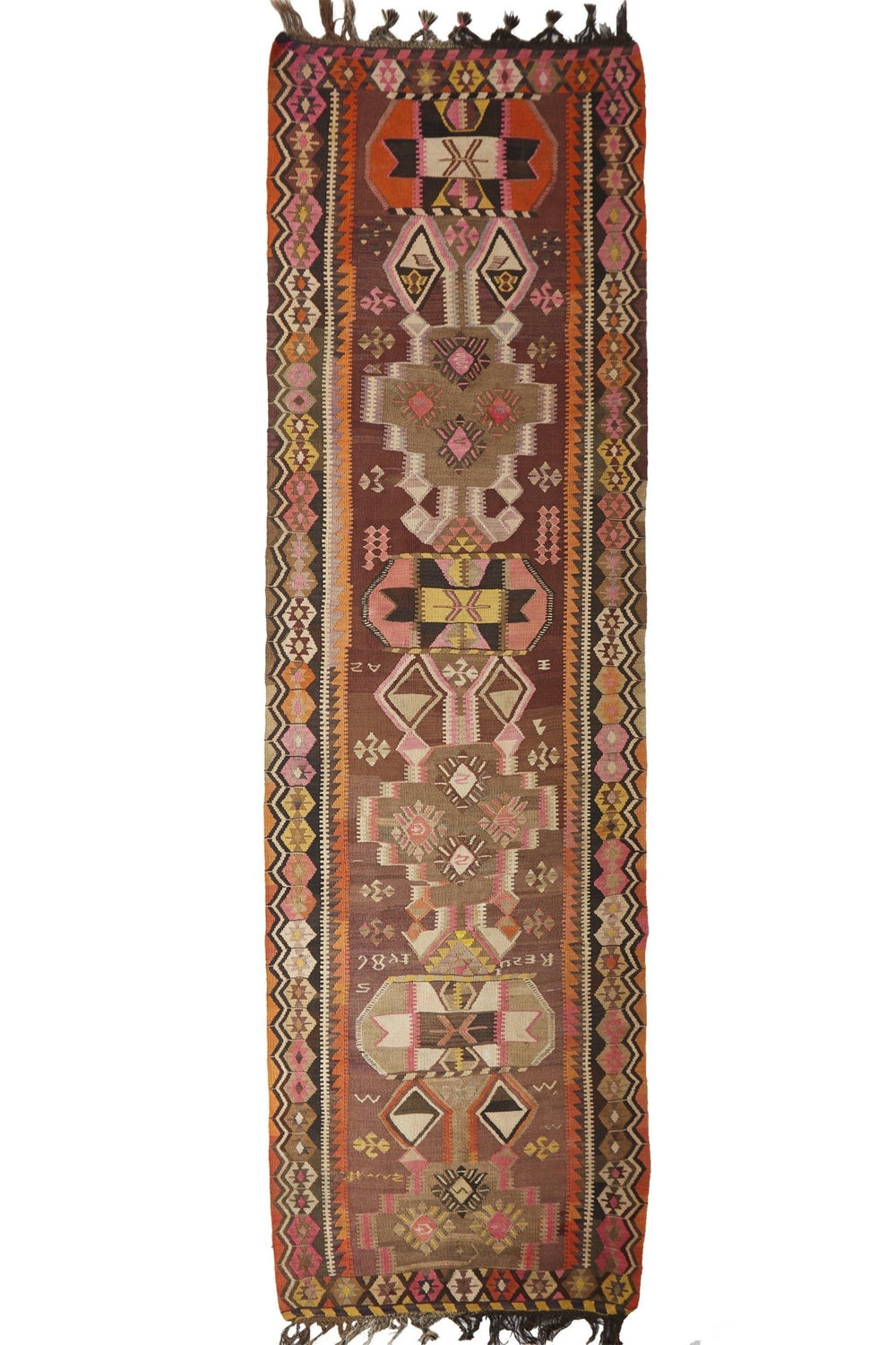 'No. 34 ' Oversized Rare Vintage Kilim Runner - 4'6