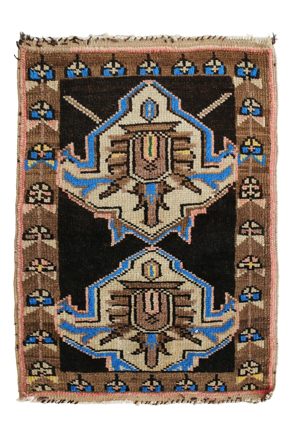 No. 346 Mini Vintage Rug - 1'10'' x 2'6'' - Canary Lane