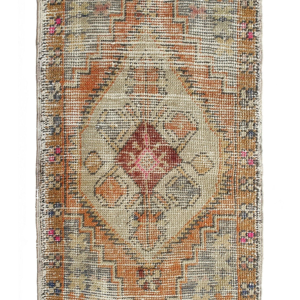 No. 370 Distressed Mini Rug - 1'7" x 3' - Canary Lane