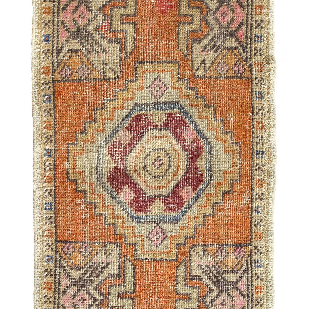 No. 381 Distressed Petite Vintage Rug - 1'8" x 2'10" - Canary Lane
