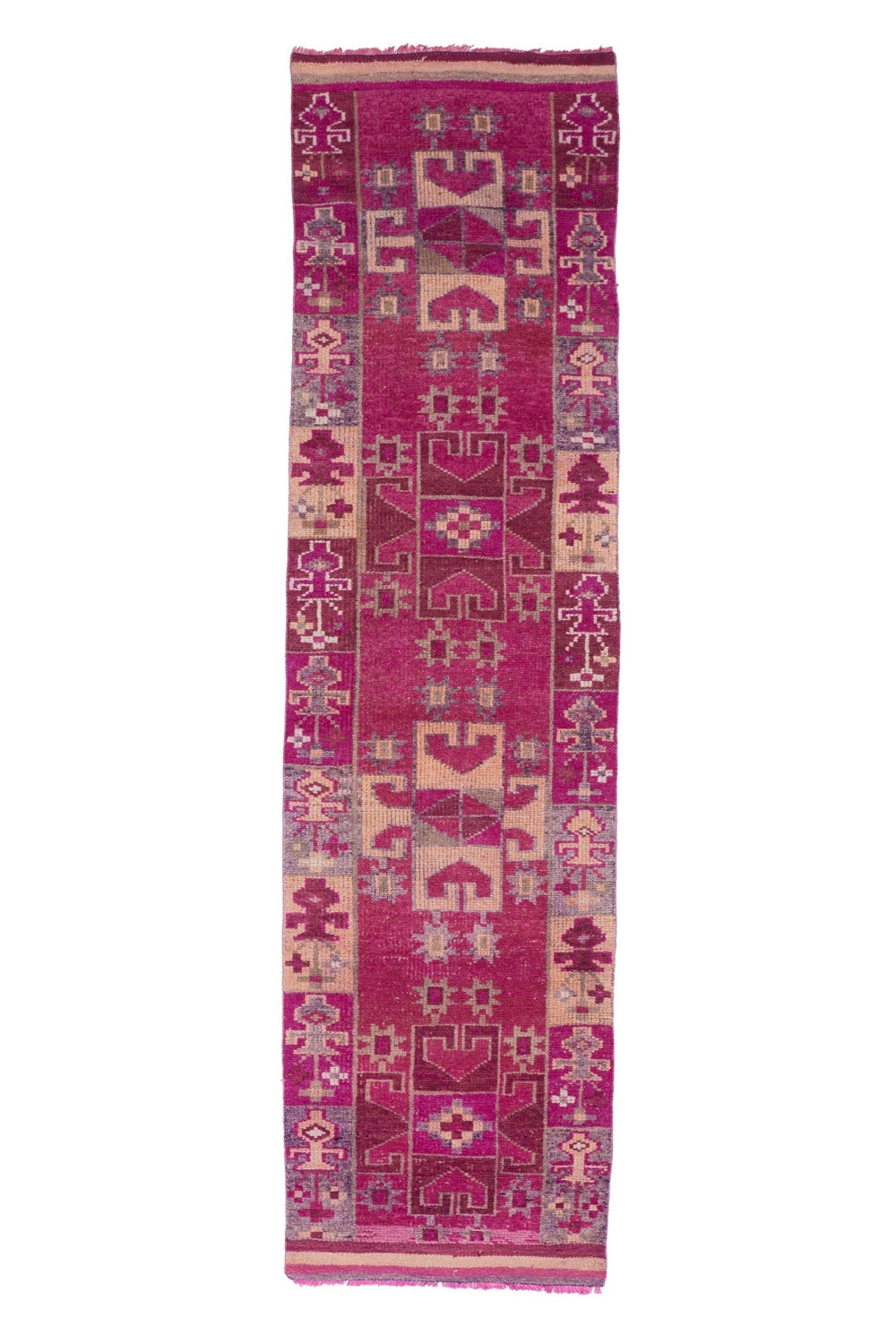 'Oleander' Vintage Turkish Runner - 3'1.5'' x 11'11'' - Canary Lane