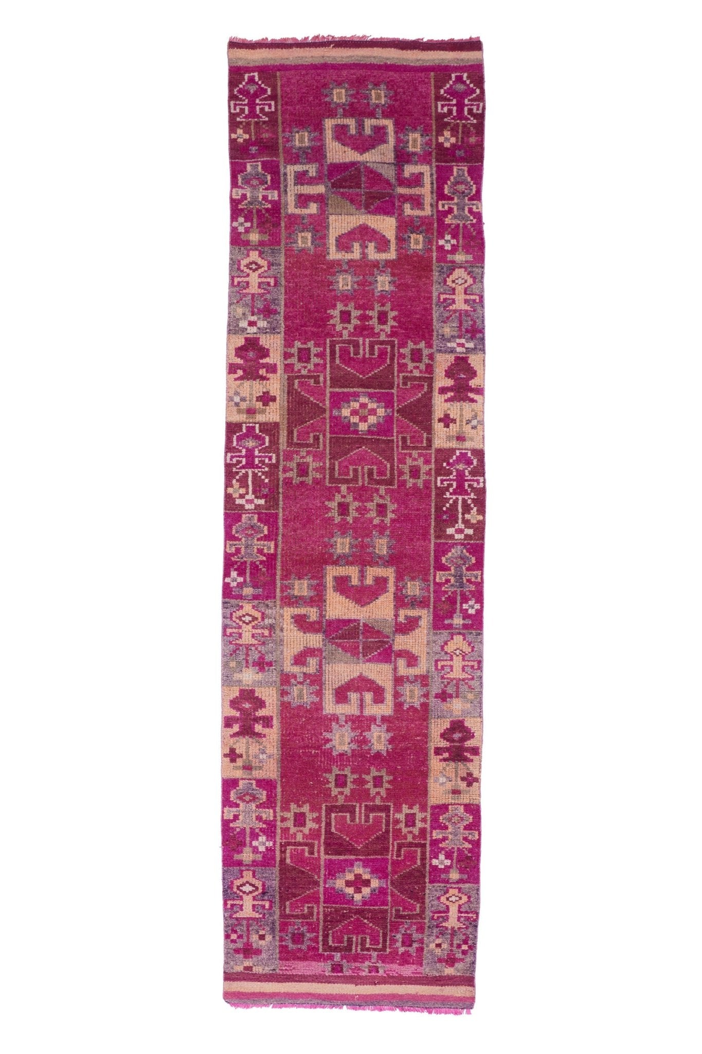 'Oleander' Vintage Turkish Runner - 3'1.5'' x 11'11'' - Canary Lane