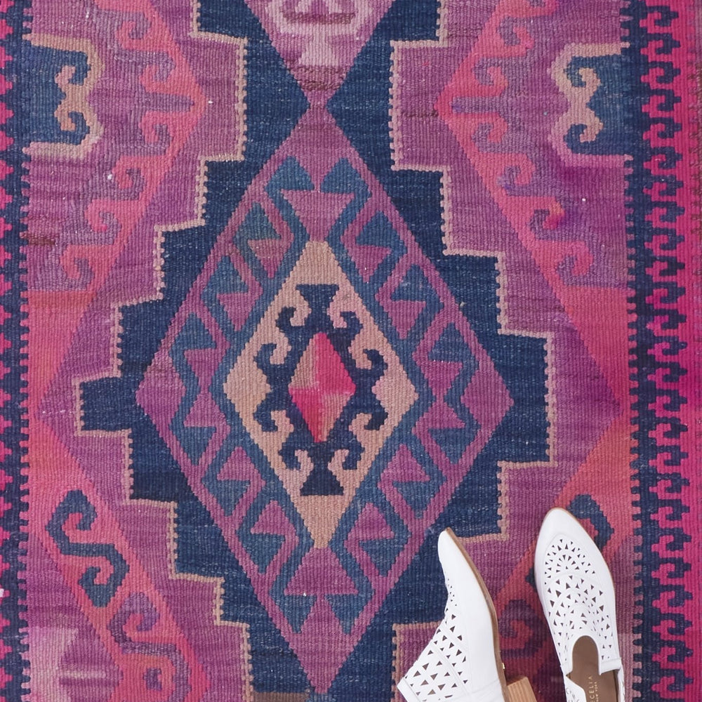 
                  
                    'Olivia' Vintage Heirloom Turkish Kilim Runner - 3'2'' x 12'7'' - Canary Lane
                  
                