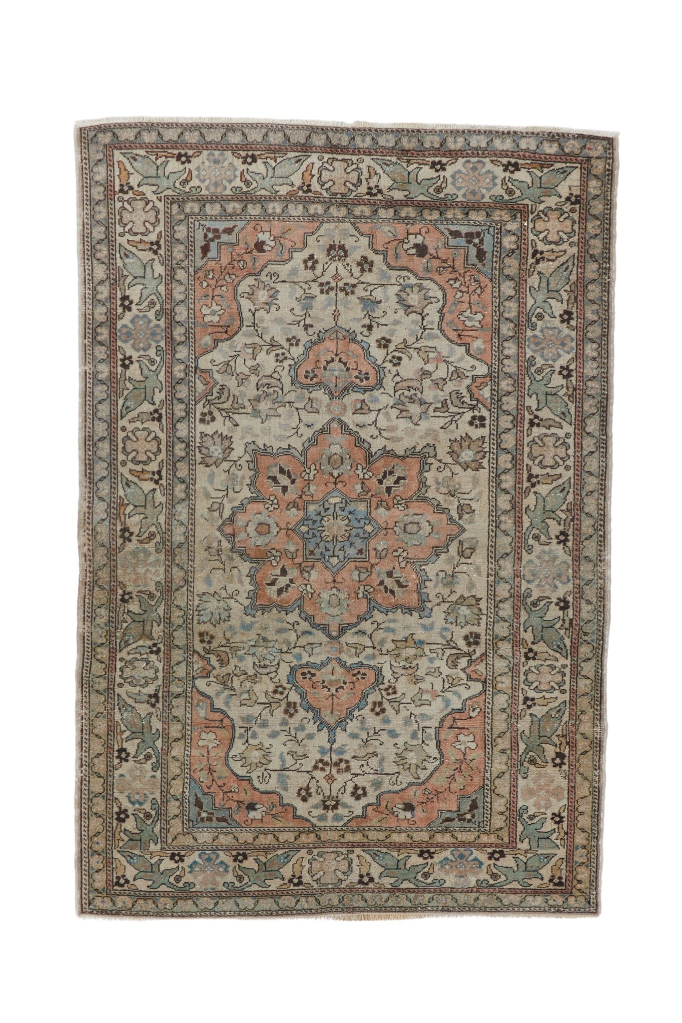 'Opal' Turkish Vintage Area Rug - 3’10” x 5’10” - Canary Lane