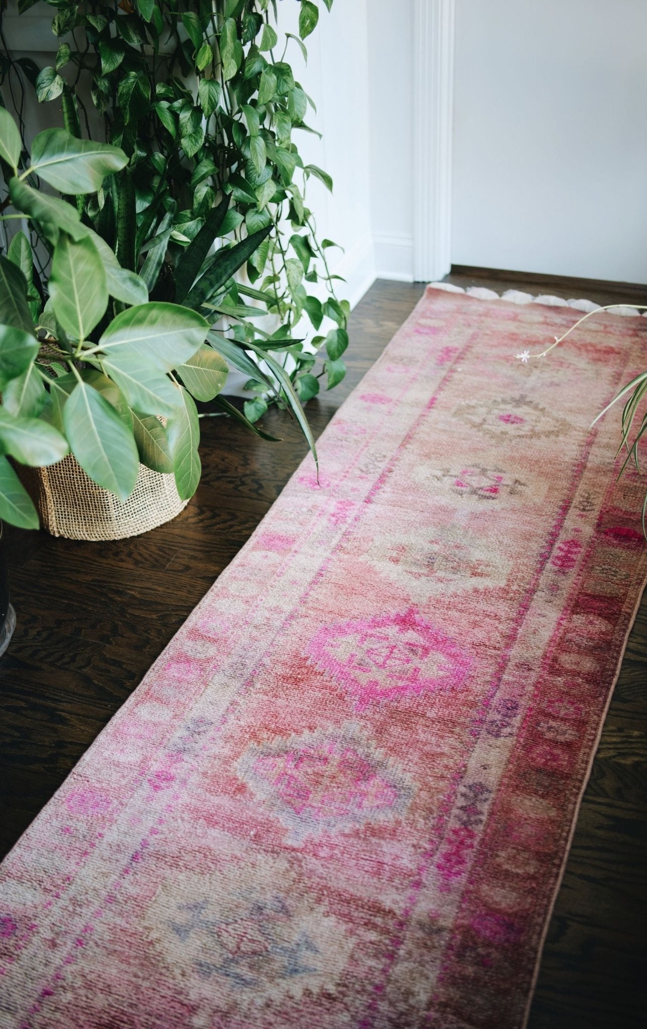 'Pansy' Turkish Vintage Ombré Rug - 2'8" x 12'11'' - Canary Lane