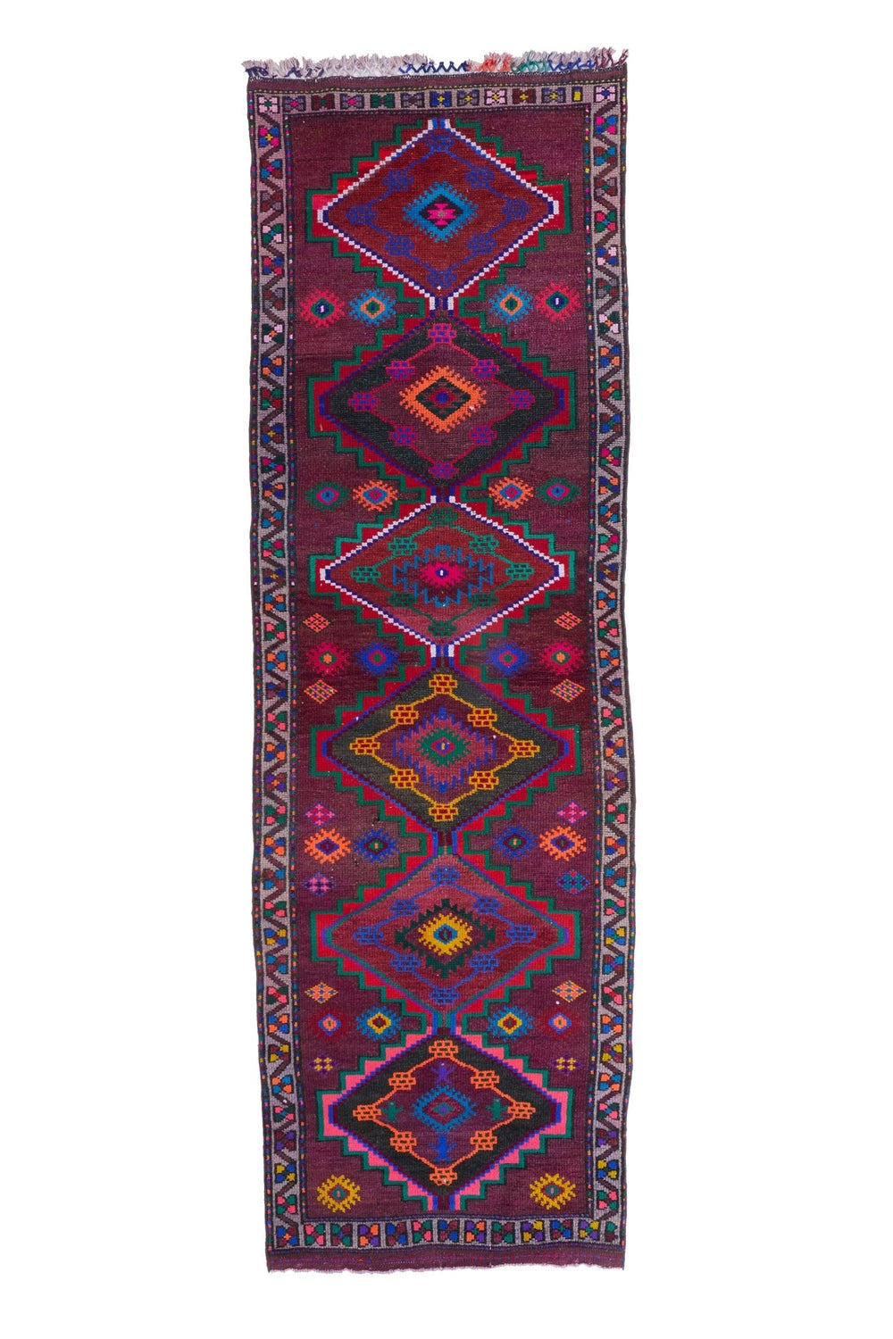 'Parade' Vintage Turkish Ombre Runner - 3'1