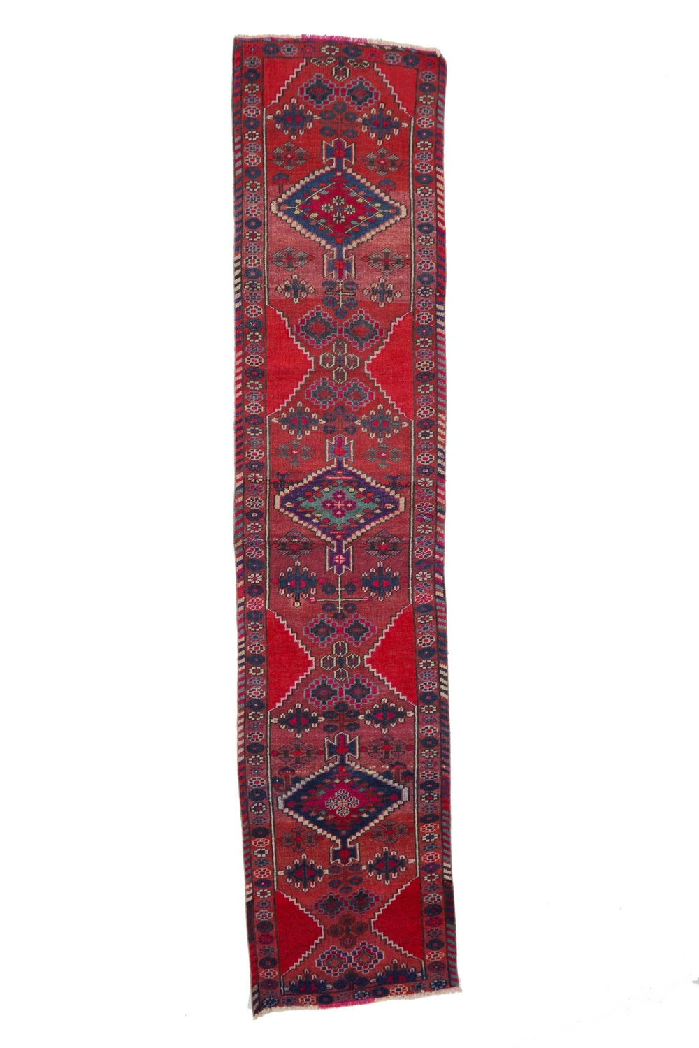 'Penelope' Vintage Turkish Runner Rug - 3' x 13'7