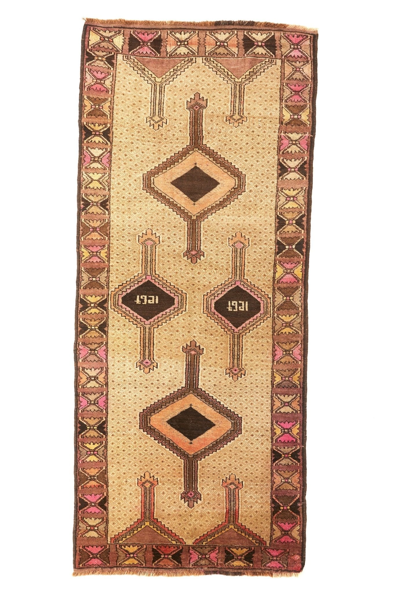 'Penny Lane' Vintage Area Rug - 3'10.5'' x 9' - Canary Lane