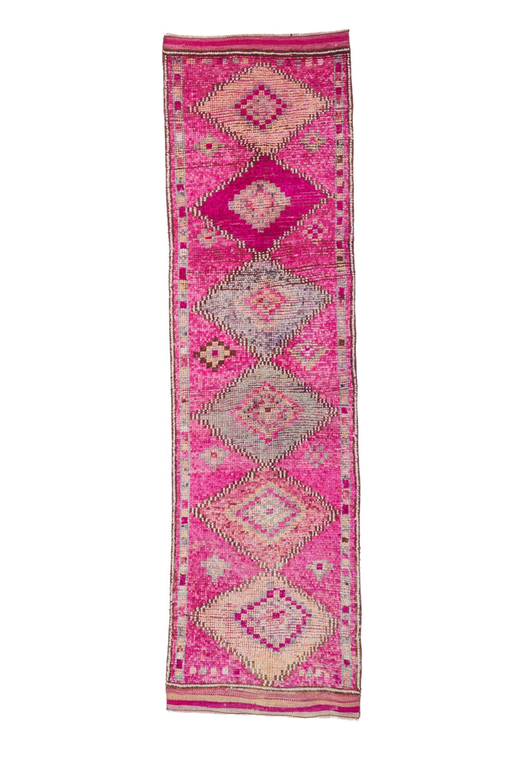 'Peony' Vintage Turkish Runner - 2'9'' x 9'11