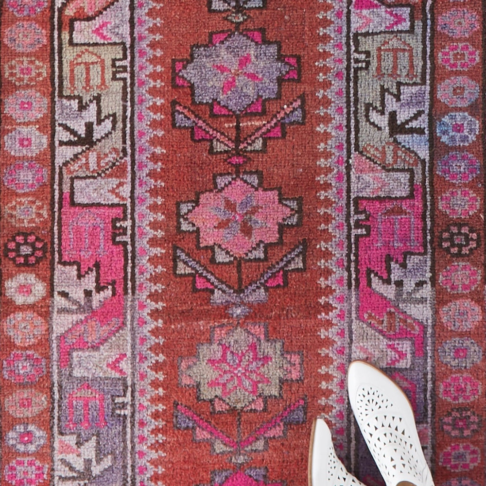 
                      
                        'Petunia' Turkish Vintage Runner - 2'9.5" x 13'3'' - Canary Lane
                      
                    