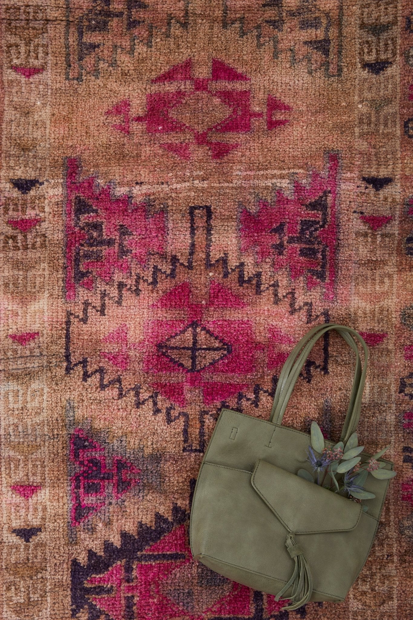 'Plum' Turkish Ombré Runner Rug - 2'10'' x 13'2'' - Canary Lane