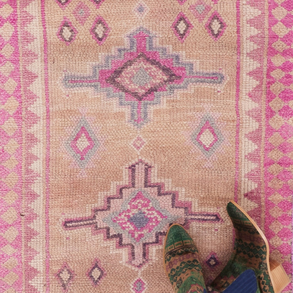 'Primrose' Vintage Turkish Runner - 2'8'' x 13'2'' - Canary Lane