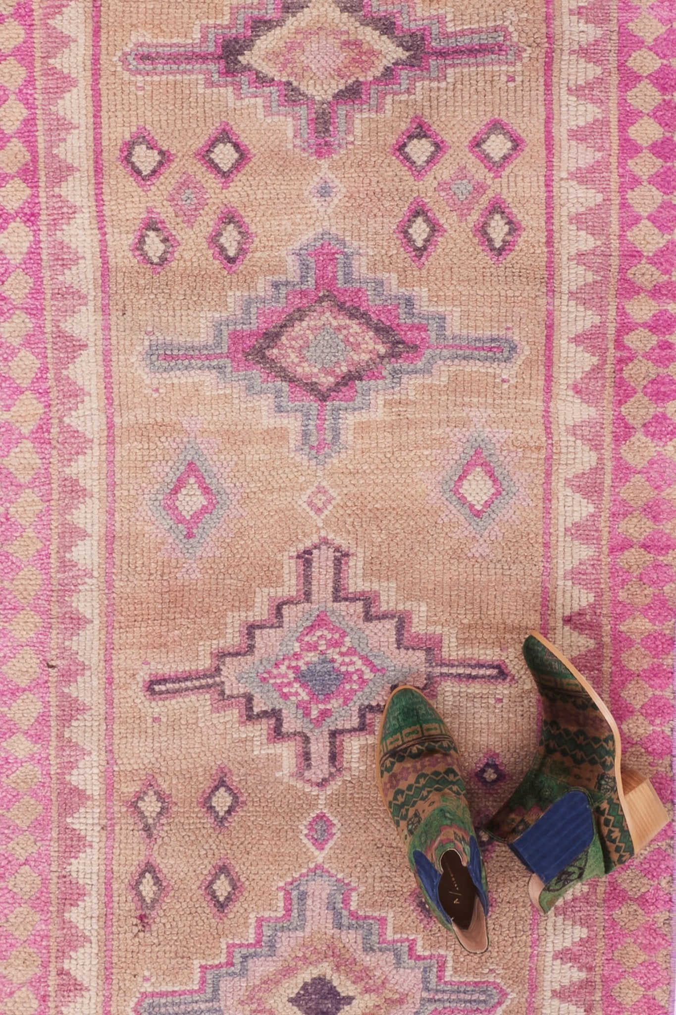 'Primrose' Vintage Turkish Runner - 2'8'' x 13'2'' - Canary Lane