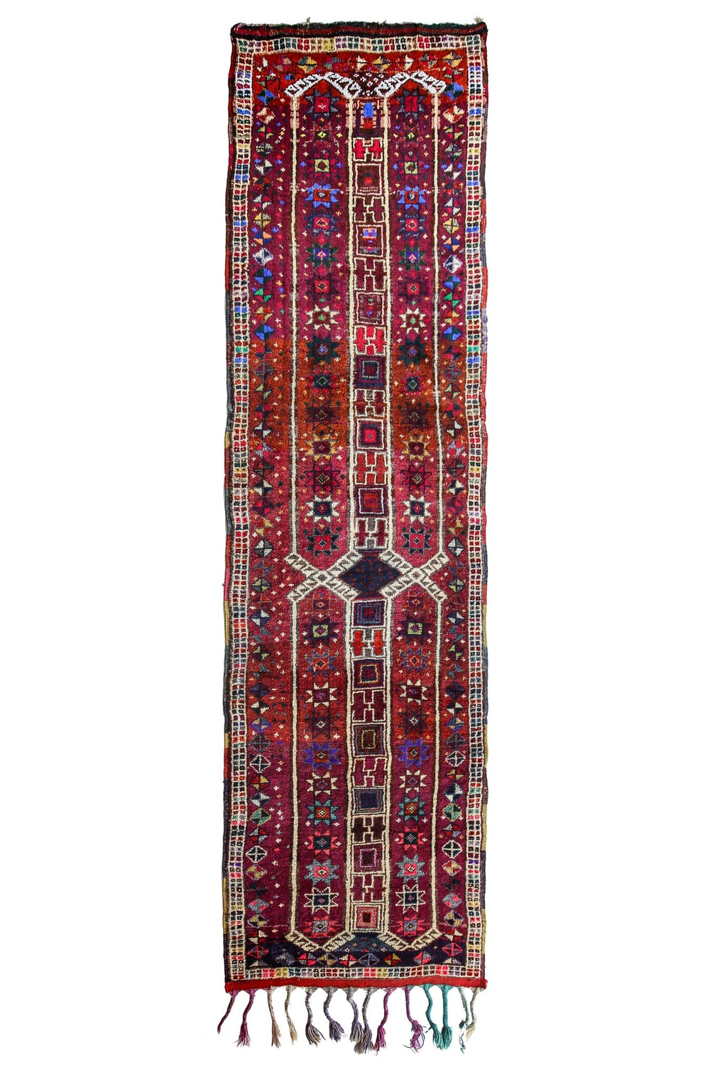 'Prism' Turkish Vintage Rug - 3'3'' x 12' - Canary Lane