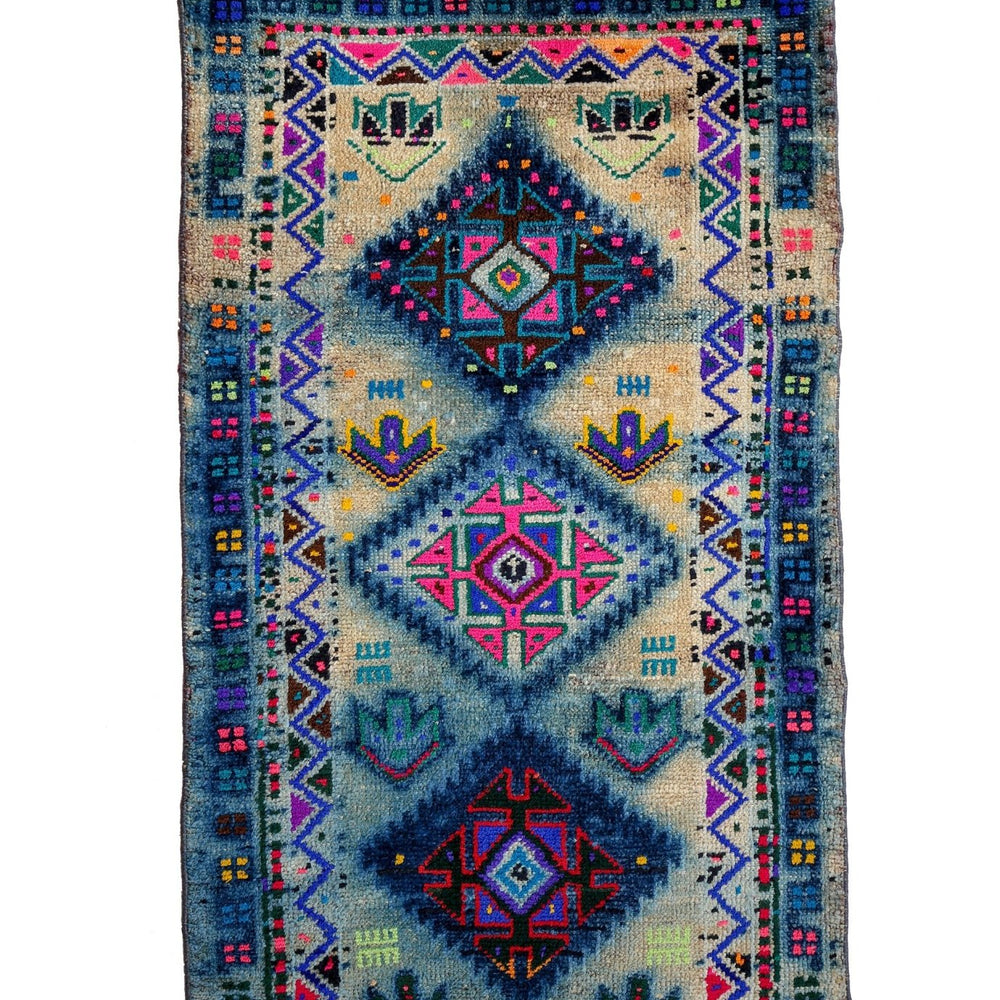 'Rainbow' Tribal Runner Rug - Canary Lane