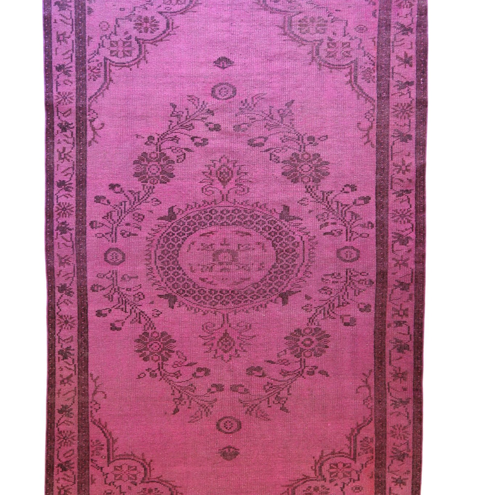 'Rhodes' Vintage Turkish Overdye Rug - 5'5'' x 8'7'' - Canary Lane