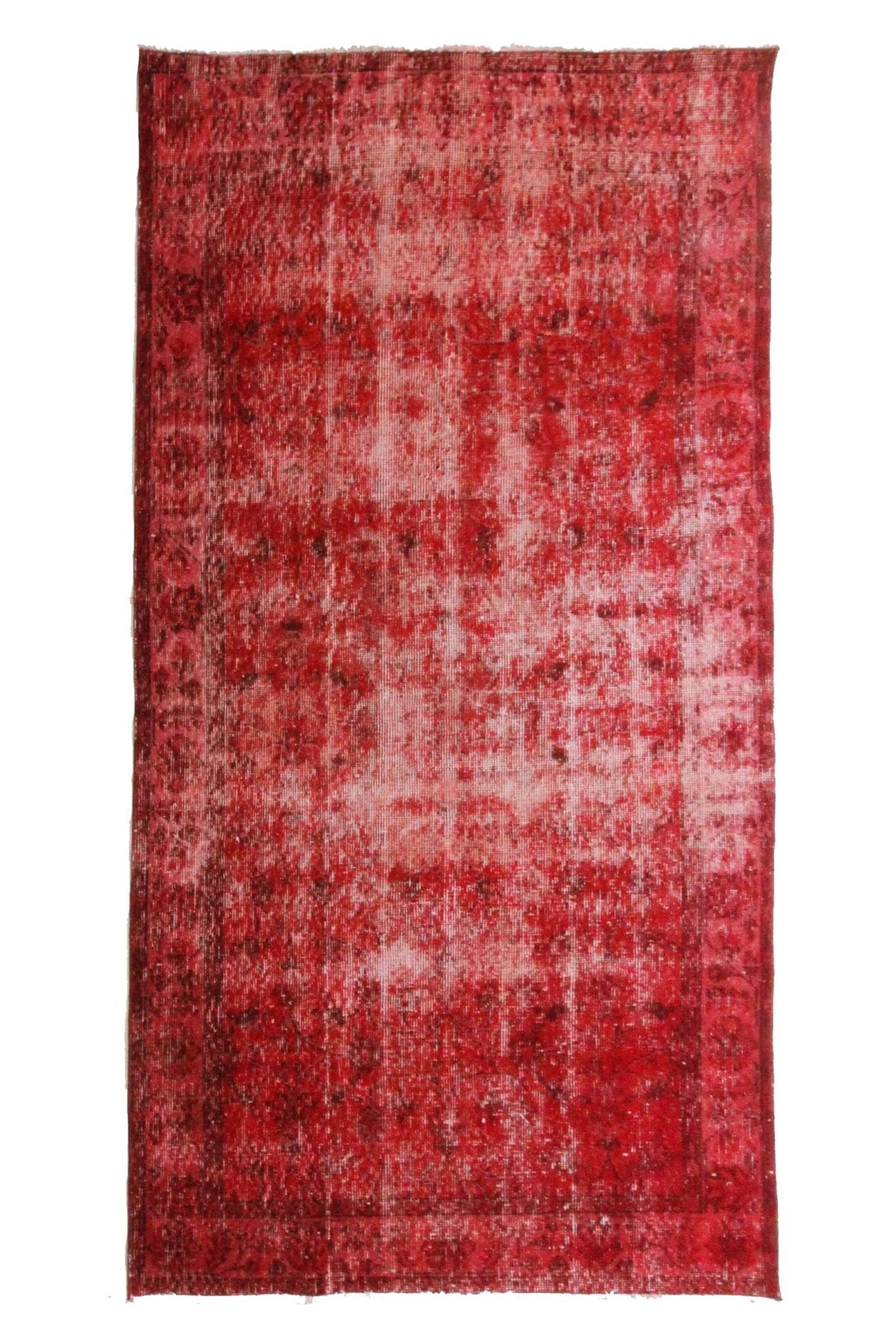 'Rioja' Overdye Turkish Area Vintage Rug - 3'9" x 6'10" - Canary Lane