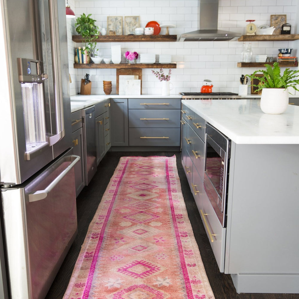 'Rosa' Turkish Ombré Runner Rug - 2'8" x 12'5" - Canary Lane