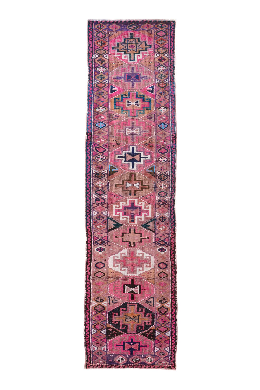 'Ruth' Turkish Vintage Rug - 3' x 11'2'' - Canary Lane