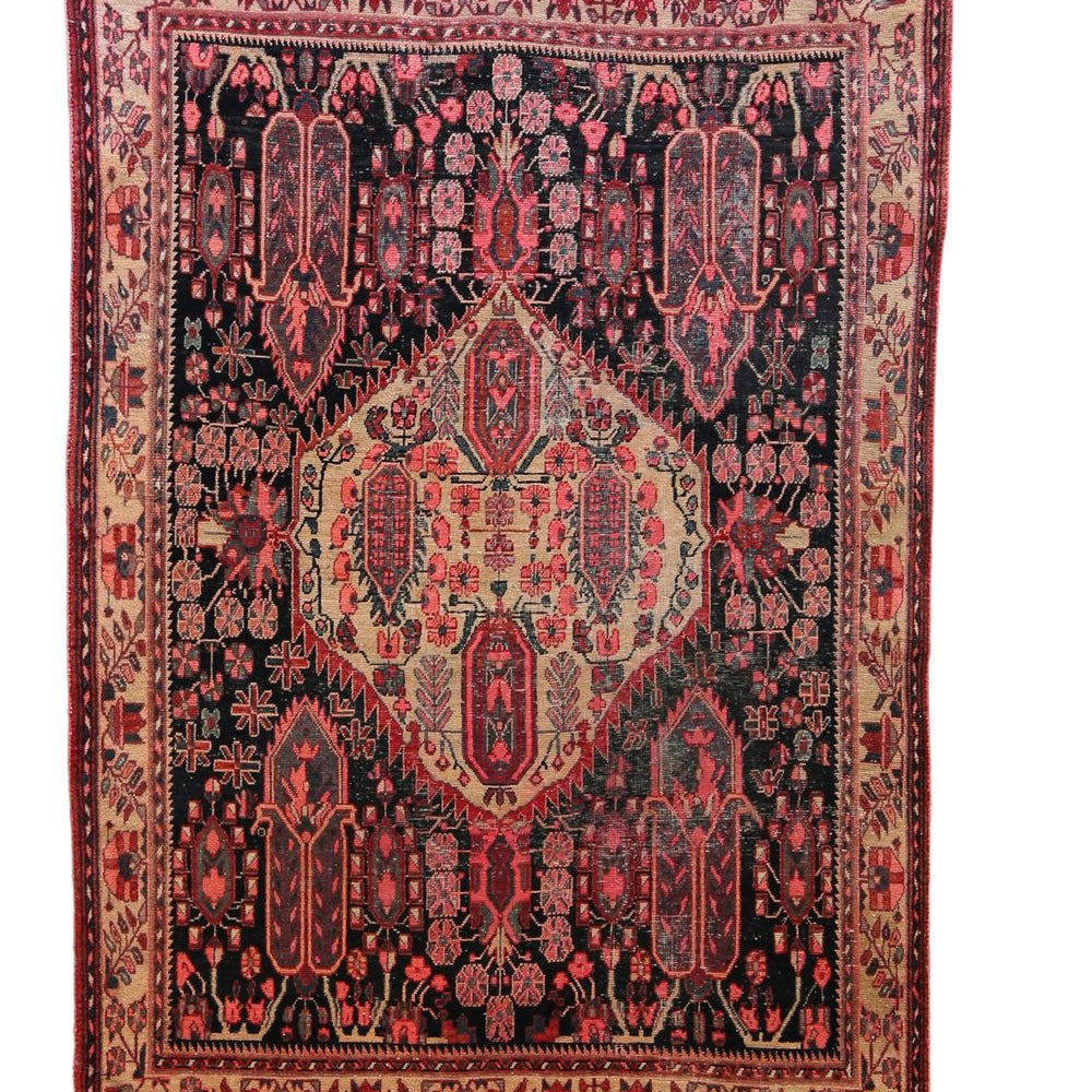 'Senna' Vintage Persian Rug - 4'7'' x 6'9'' - Canary Lane