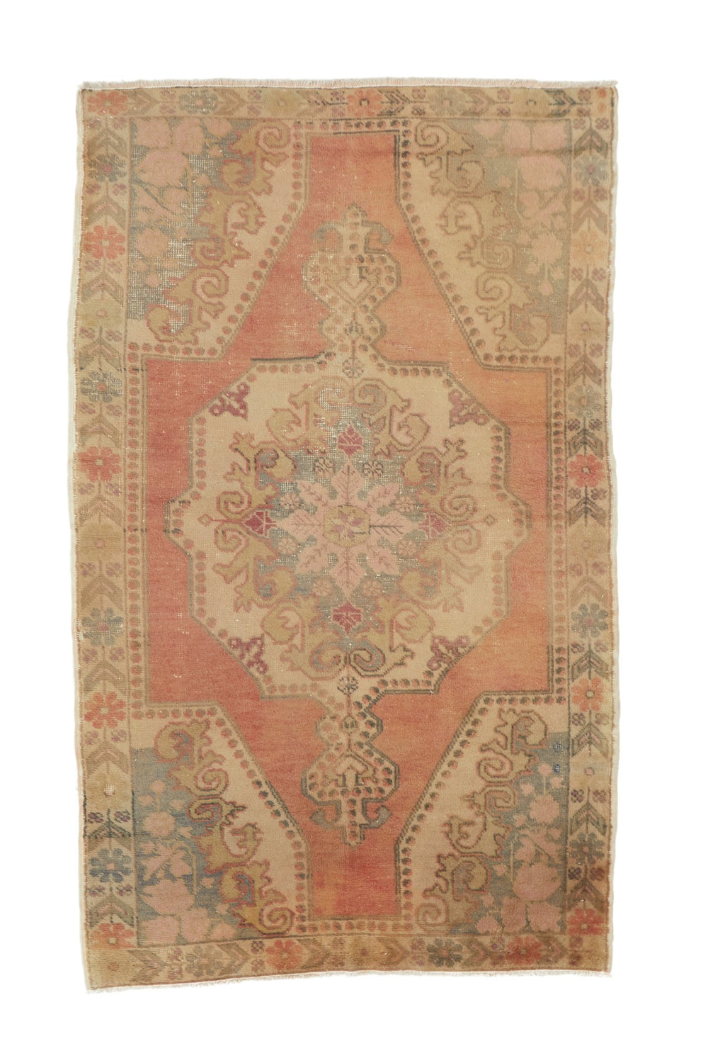 'Soleil' Distressed Vintage Oushak Area Rug - 4'5'' x 7'2'' - Canary Lane