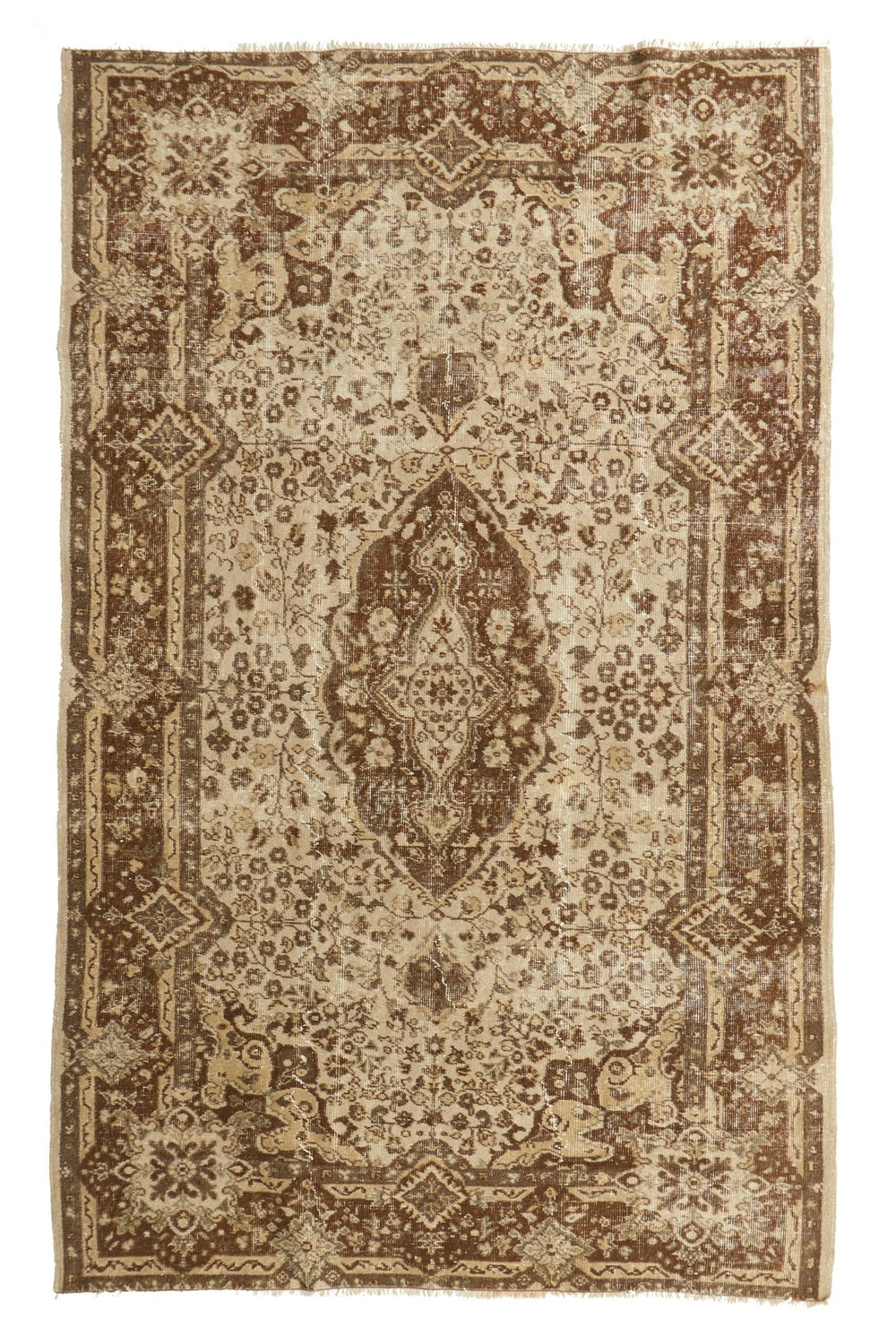 'Taurus' Vintage Turkish Area Rug - 5'6