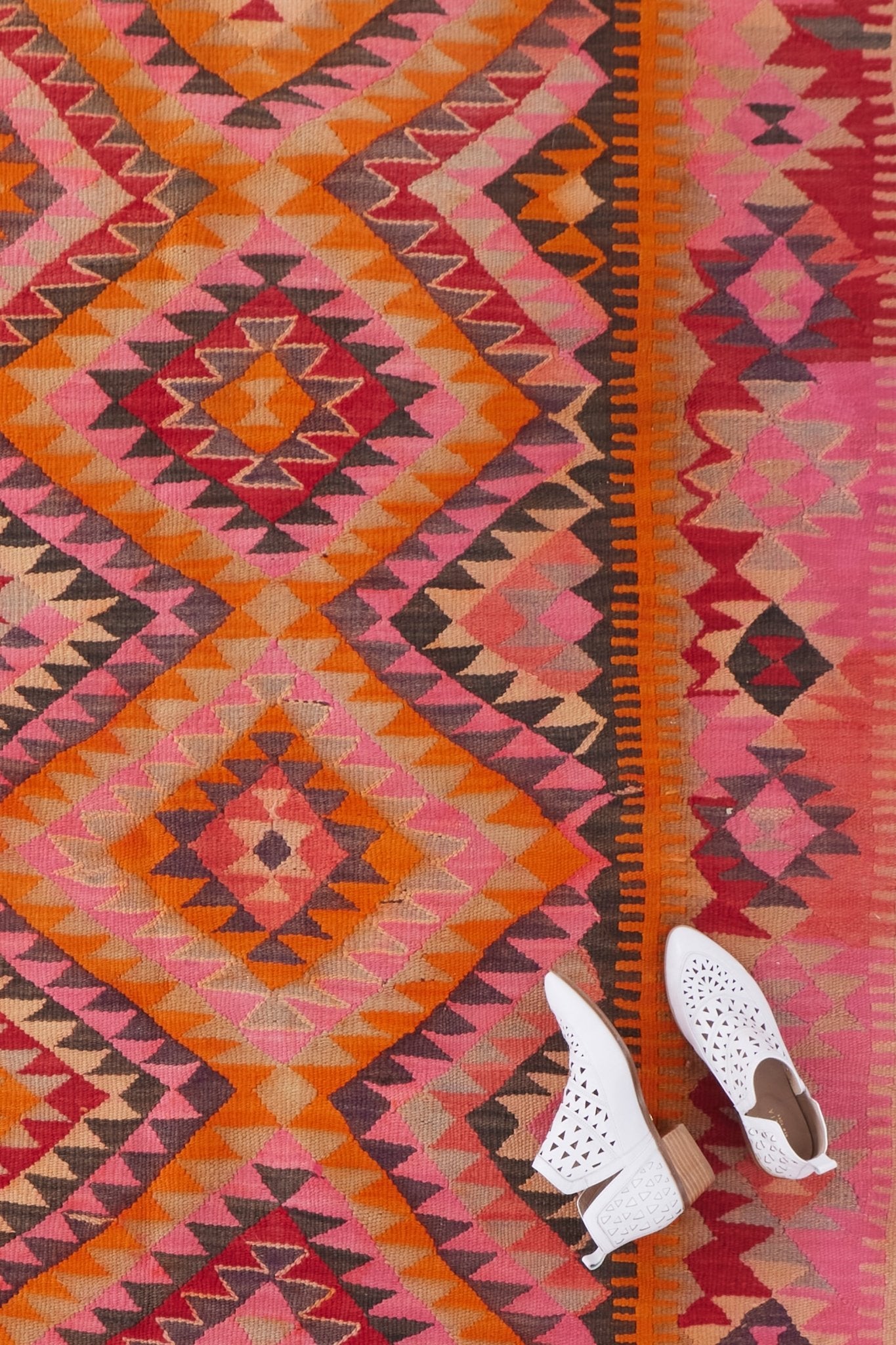 'Teddy' Vintage Heirloom Turkish Kilim Runner - 4'4'' x 11'2'' - Canary Lane