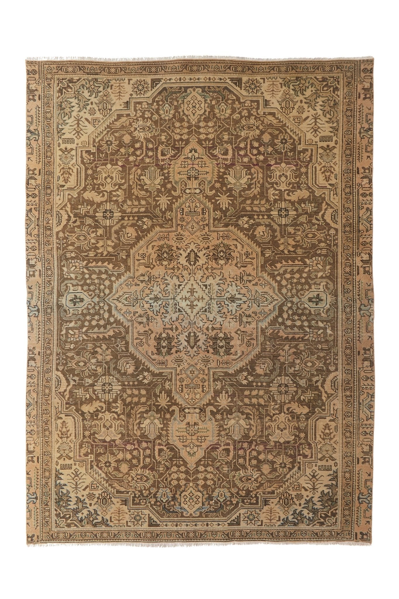 'Terra' Vintage Persian Rug - 6'10" x 9'8" - Canary Lane